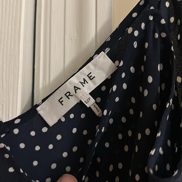 FRAME Polka Dot Silk Spaghetti Strap - Picture 3 of 4